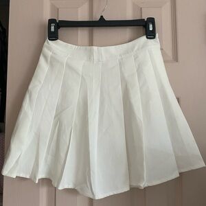 White tennis skirt